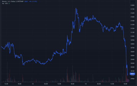 Bitcoin Slides Back to $30k Amid $245 Million in Liquidations